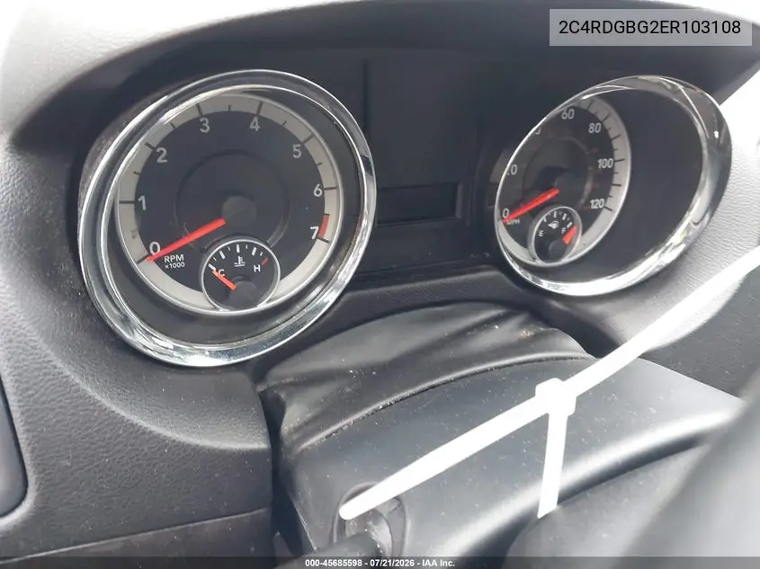 2014 Dodge Grand Caravan Se VIN: 2C4RDGBG2ER103108 Lot: 45685598