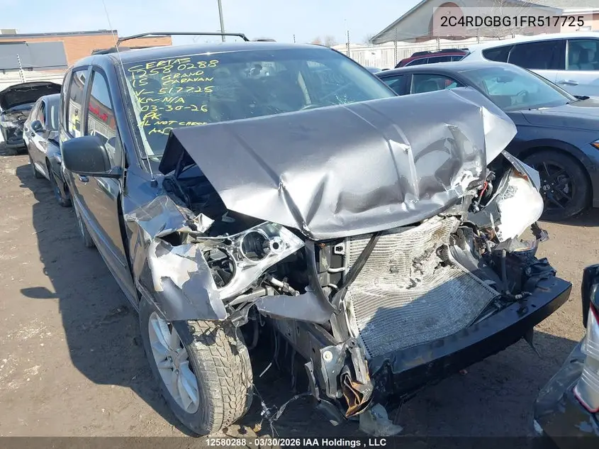 2015 Dodge Grand Caravan Se VIN: 2C4RDGBG1FR517725 Lot: 12580288