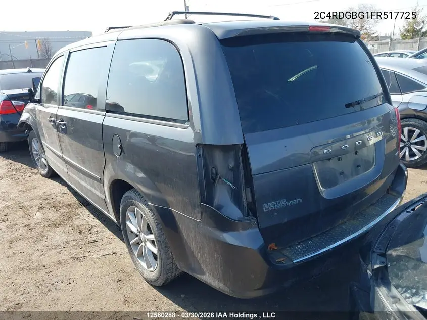 2015 Dodge Grand Caravan Se VIN: 2C4RDGBG1FR517725 Lot: 12580288