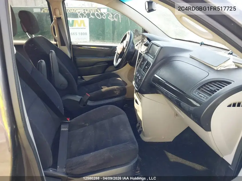2015 Dodge Grand Caravan Se VIN: 2C4RDGBG1FR517725 Lot: 12580288