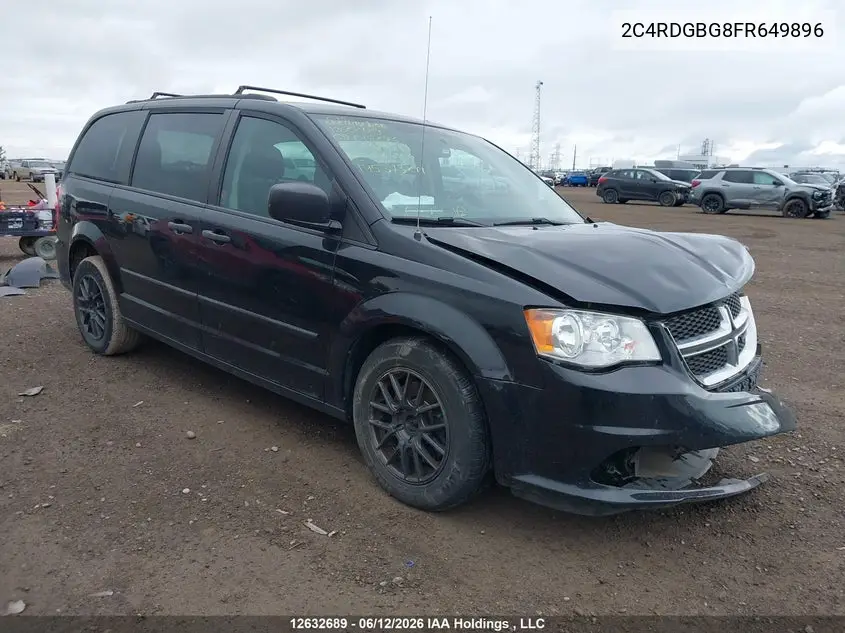 2015 Dodge Grand Caravan Se VIN: 2C4RDGBG8FR649896 Lot: 12632689