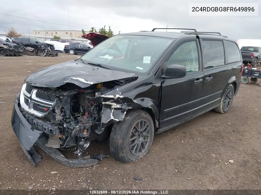 2015 Dodge Grand Caravan Se VIN: 2C4RDGBG8FR649896 Lot: 12632689