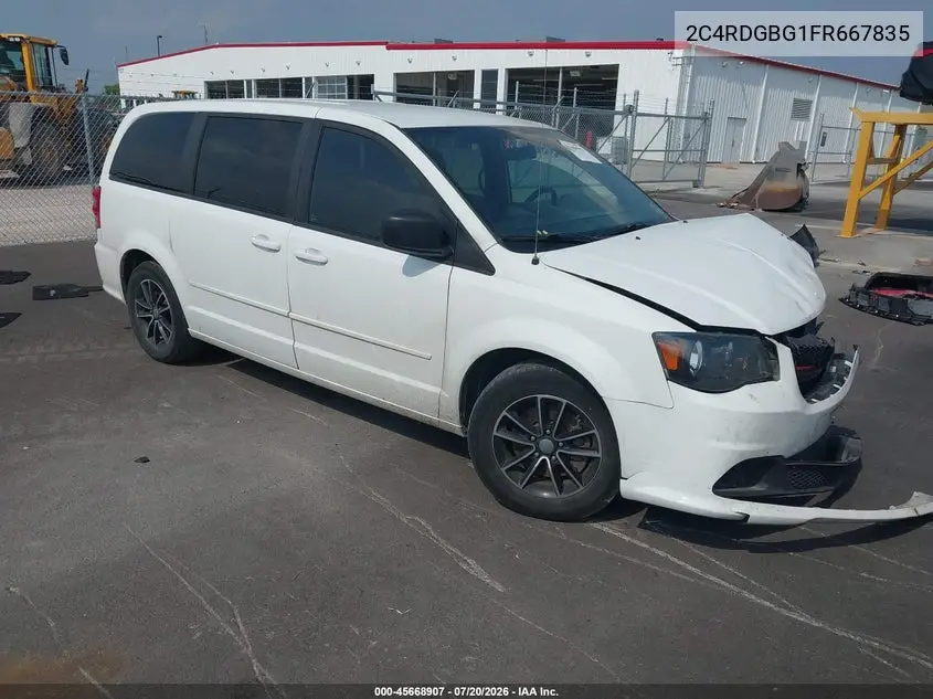 2015 Dodge Grand Caravan Se VIN: 2C4RDGBG1FR667835 Lot: 45668907