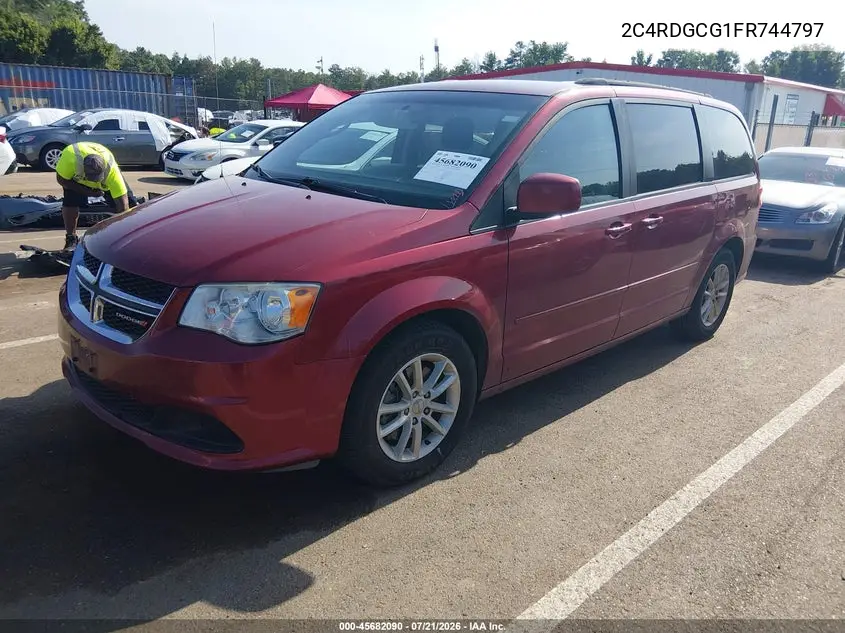 2015 Dodge Grand Caravan Sxt VIN: 2C4RDGCG1FR744797 Lot: 45682090