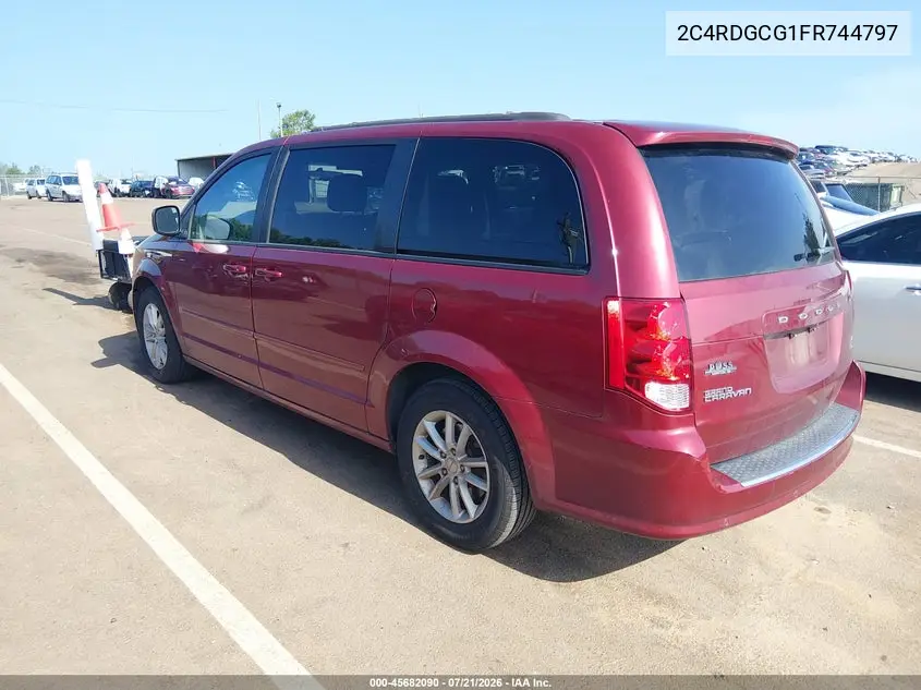 2015 Dodge Grand Caravan Sxt VIN: 2C4RDGCG1FR744797 Lot: 45682090