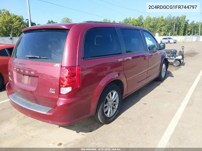 2015 Dodge Grand Caravan Sxt VIN: 2C4RDGCG1FR744797 Lot: 45682090