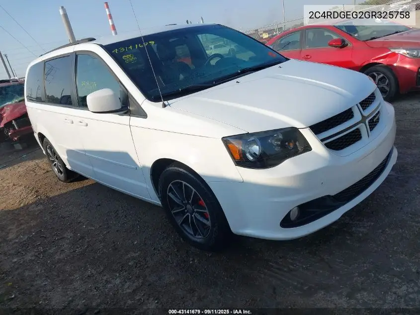 2C4RDGEG2GR325758 2016 Dodge Grand Caravan R/T
