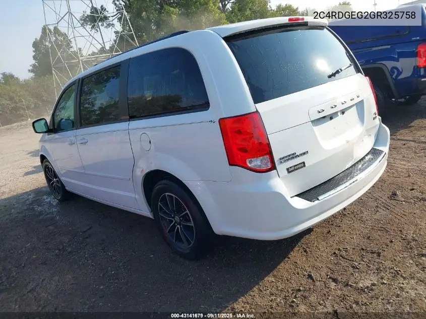 2C4RDGEG2GR325758 2016 Dodge Grand Caravan R/T