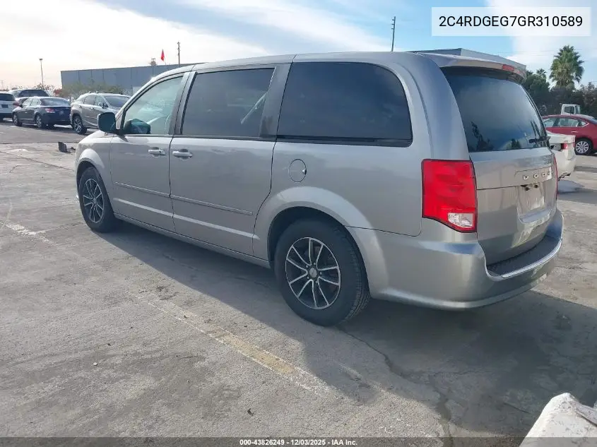 2C4RDGEG7GR310589 2016 Dodge Grand Caravan R/T