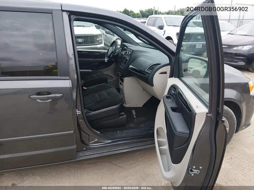 2016 Dodge Grand Caravan Se Plus VIN: 2C4RDGBG0GR356902 Lot: 45298502
