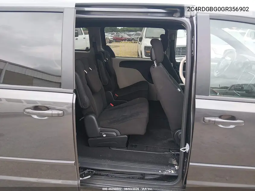 2016 Dodge Grand Caravan Se Plus VIN: 2C4RDGBG0GR356902 Lot: 45298502