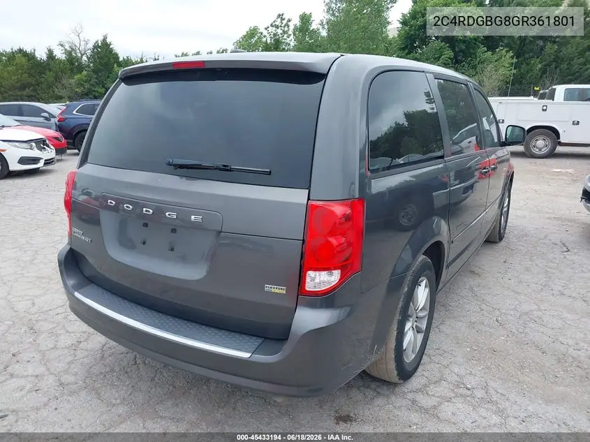 2016 Dodge Grand Caravan Se Plus VIN: 2C4RDGBG8GR361801 Lot: 45433194