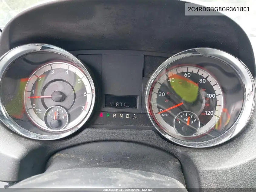 2016 Dodge Grand Caravan Se Plus VIN: 2C4RDGBG8GR361801 Lot: 45433194