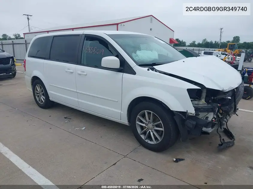 2016 Dodge Grand Caravan Se Plus VIN: 2C4RDGBG9GR349740 Lot: 45555019