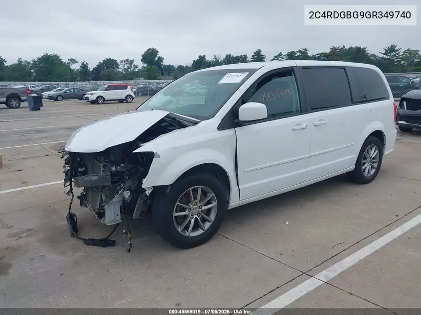 2016 Dodge Grand Caravan Se Plus VIN: 2C4RDGBG9GR349740 Lot: 45555019