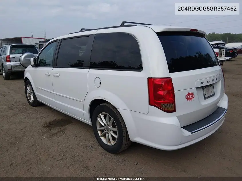 2016 Dodge Grand Caravan Sxt VIN: 2C4RDGCG5GR357462 Lot: 45678054