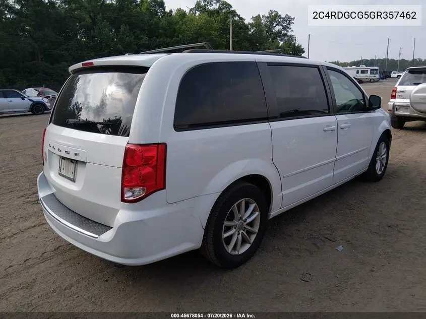 2016 Dodge Grand Caravan Sxt VIN: 2C4RDGCG5GR357462 Lot: 45678054