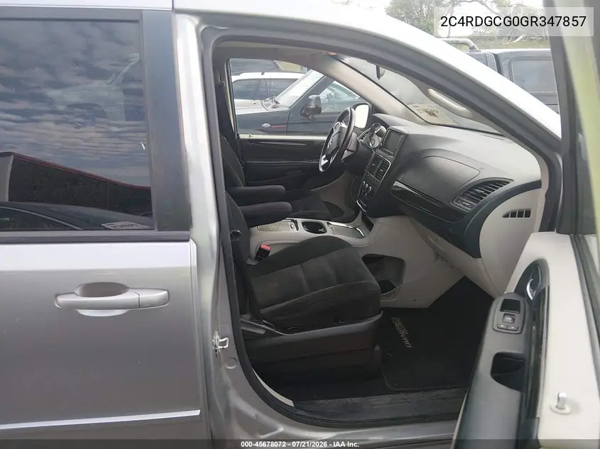 2016 Dodge Grand Caravan Sxt VIN: 2C4RDGCG0GR347857 Lot: 45678072
