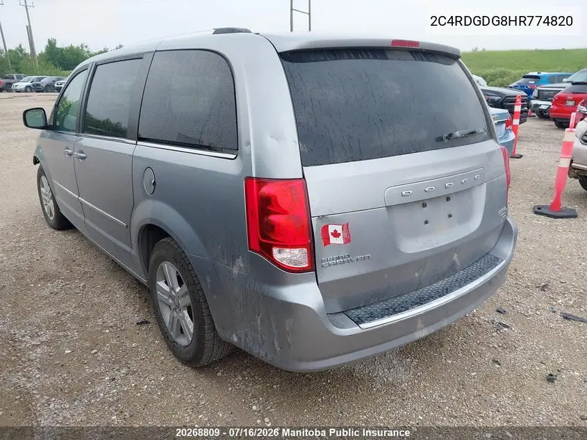 2017 Dodge Grand Caravan Gt VIN: 2C4RDGDG8HR774820 Lot: 20268809