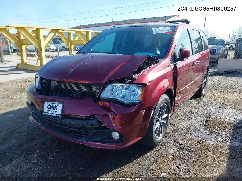 2C4RDGCG5HR800257 2017 Dodge Grand Caravan Sxt