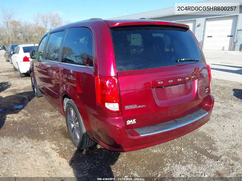2C4RDGCG5HR800257 2017 Dodge Grand Caravan Sxt