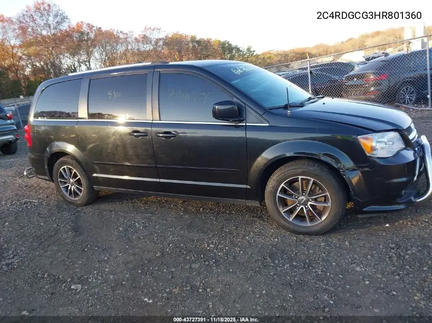 2C4RDGCG3HR801360 2017 Dodge Grand Caravan Sxt