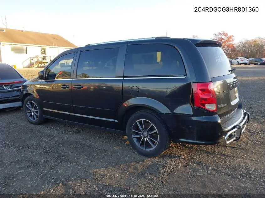 2C4RDGCG3HR801360 2017 Dodge Grand Caravan Sxt