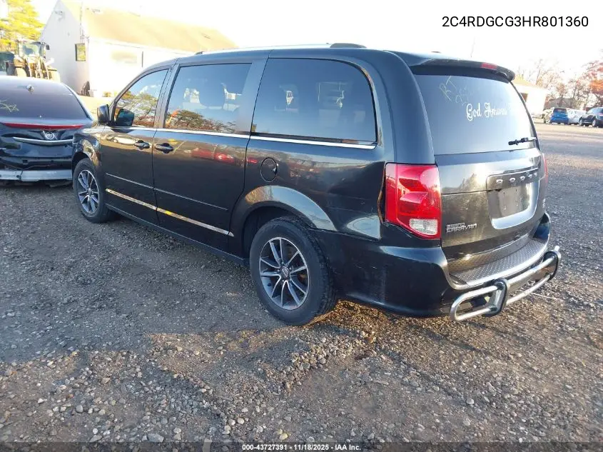 2C4RDGCG3HR801360 2017 Dodge Grand Caravan Sxt