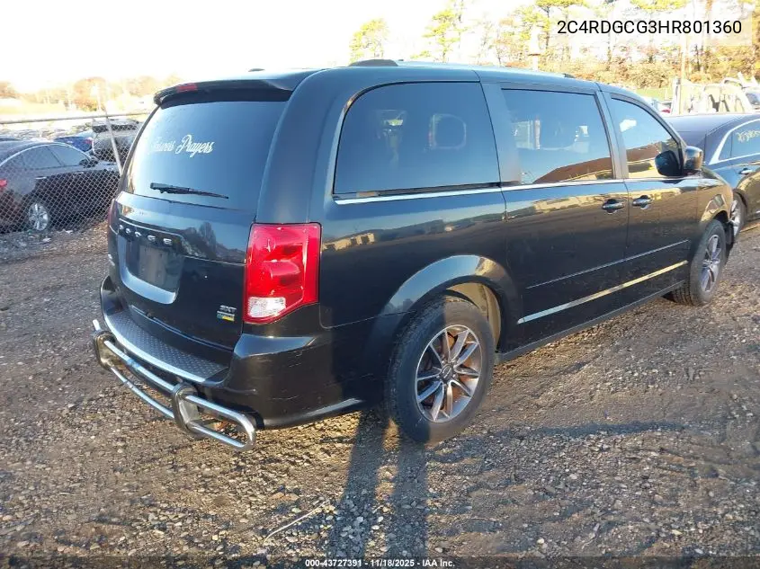 2C4RDGCG3HR801360 2017 Dodge Grand Caravan Sxt
