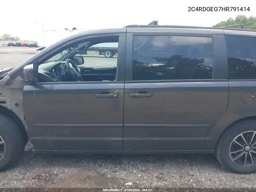 2017 Dodge Grand Caravan Gt VIN: 2C4RDGEG7HR791414 Lot: 45548371
