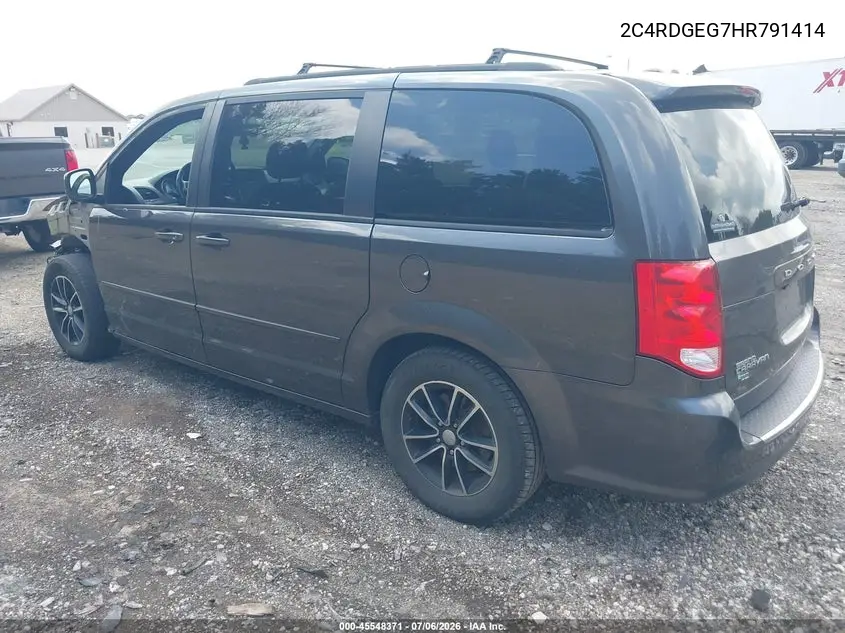 2017 Dodge Grand Caravan Gt VIN: 2C4RDGEG7HR791414 Lot: 45548371