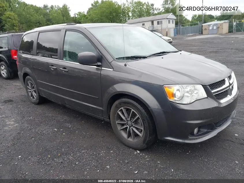 2017 Dodge Grand Caravan Sxt VIN: 2C4RDGCG6HR700247 Lot: 45549322