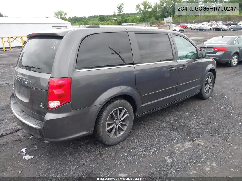 2017 Dodge Grand Caravan Sxt VIN: 2C4RDGCG6HR700247 Lot: 45549322