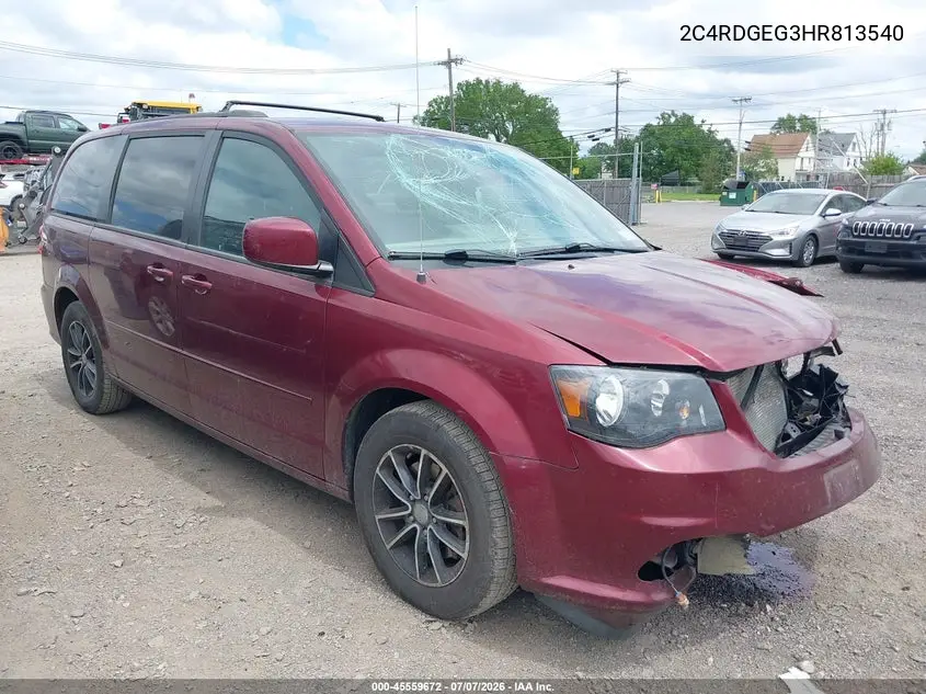 2017 Dodge Grand Caravan Gt VIN: 2C4RDGEG3HR813540 Lot: 45559672