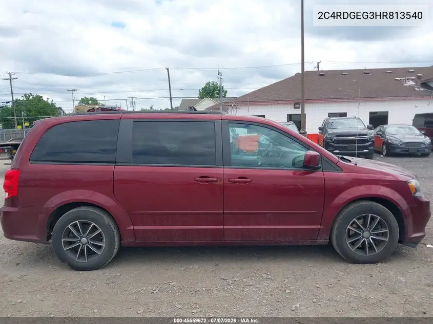 2017 Dodge Grand Caravan Gt VIN: 2C4RDGEG3HR813540 Lot: 45559672