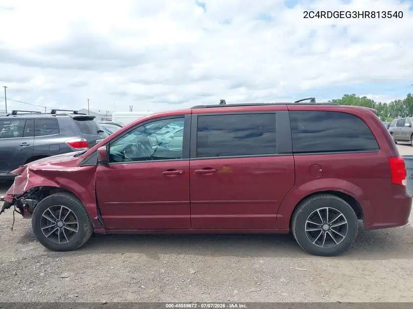 2017 Dodge Grand Caravan Gt VIN: 2C4RDGEG3HR813540 Lot: 45559672