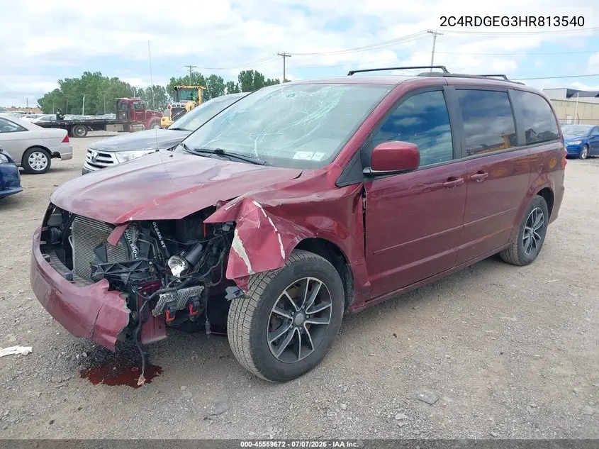 2017 Dodge Grand Caravan Gt VIN: 2C4RDGEG3HR813540 Lot: 45559672