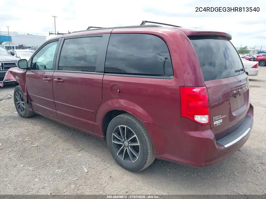 2017 Dodge Grand Caravan Gt VIN: 2C4RDGEG3HR813540 Lot: 45559672