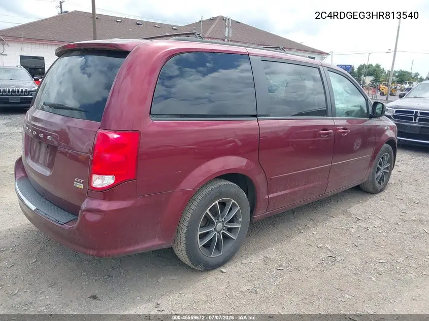 2017 Dodge Grand Caravan Gt VIN: 2C4RDGEG3HR813540 Lot: 45559672