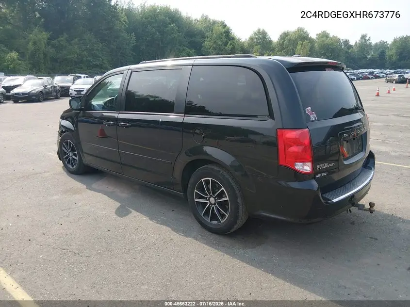 2017 Dodge Grand Caravan Gt VIN: 2C4RDGEGXHR673776 Lot: 45663222