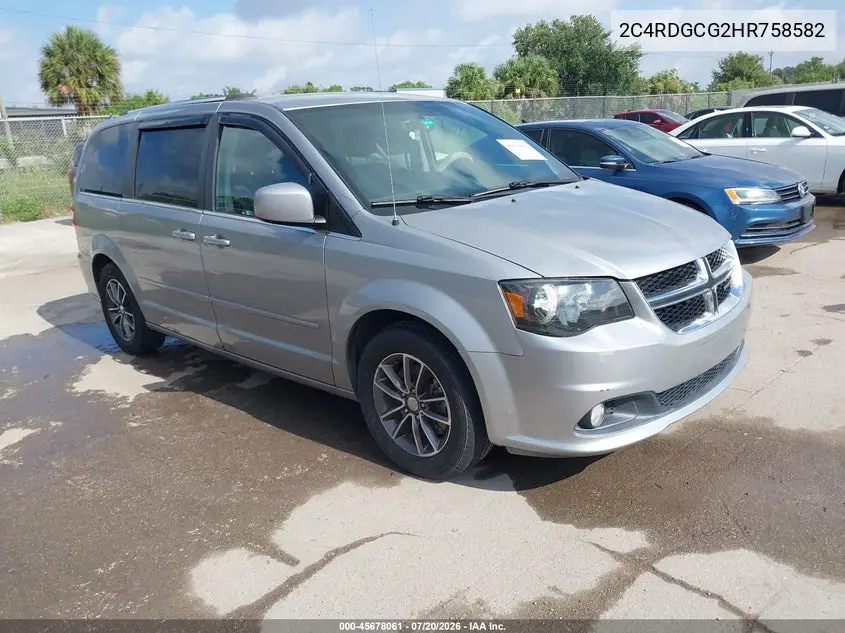 2017 Dodge Grand Caravan Sxt VIN: 2C4RDGCG2HR758582 Lot: 45678061