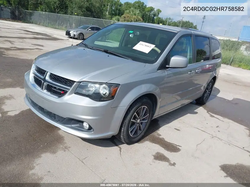2017 Dodge Grand Caravan Sxt VIN: 2C4RDGCG2HR758582 Lot: 45678061