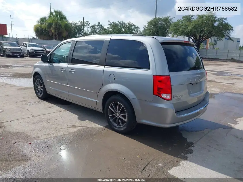 2017 Dodge Grand Caravan Sxt VIN: 2C4RDGCG2HR758582 Lot: 45678061