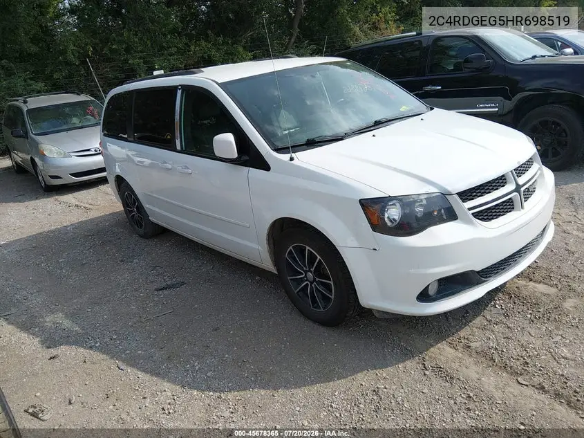2017 Dodge Grand Caravan Gt VIN: 2C4RDGEG5HR698519 Lot: 45678365