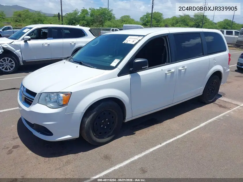 2C4RDGBGXJR339905 2018 Dodge Grand Caravan Se