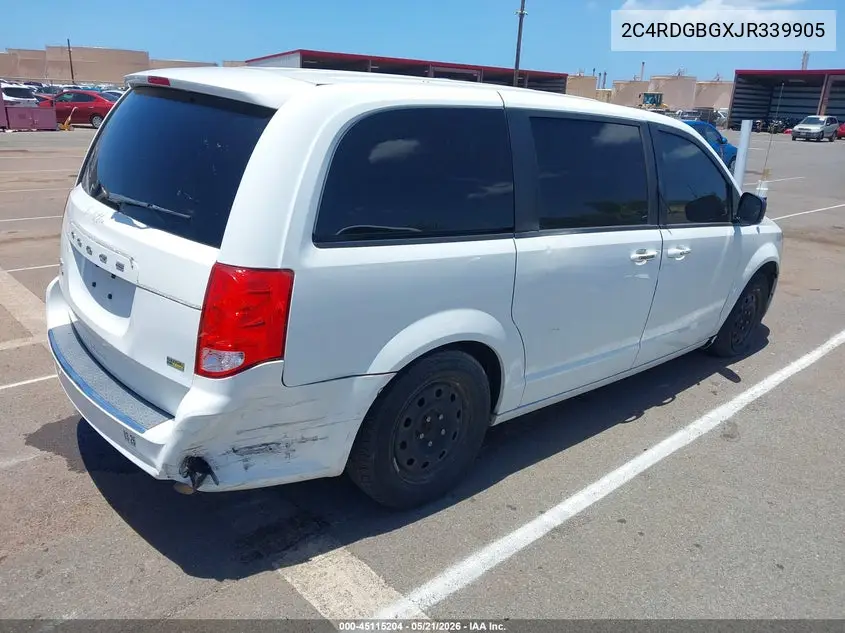 2C4RDGBGXJR339905 2018 Dodge Grand Caravan Se