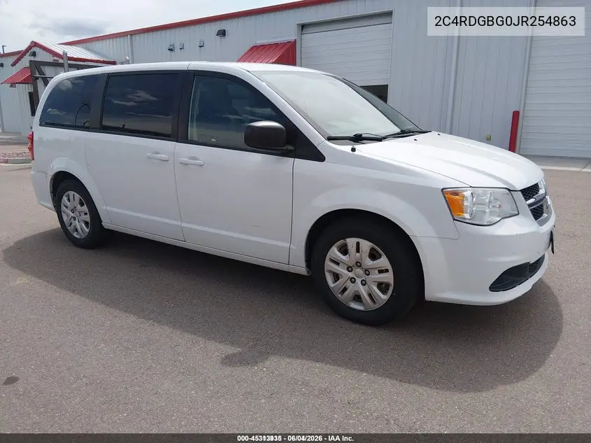 2018 Dodge Grand Caravan Se VIN: 2C4RDGBG0JR254863 Lot: 45313935