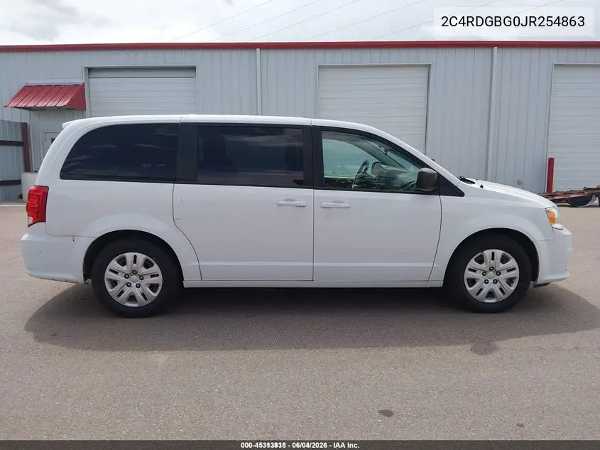 2018 Dodge Grand Caravan Se VIN: 2C4RDGBG0JR254863 Lot: 45313935