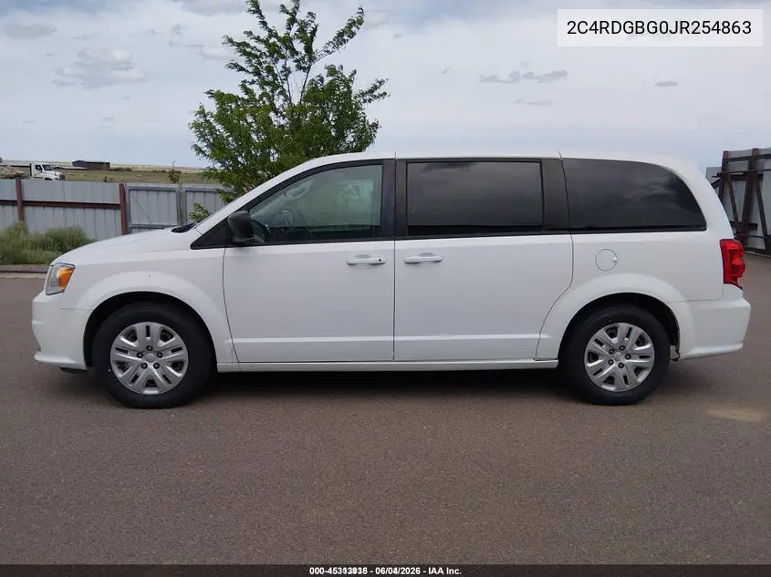 2018 Dodge Grand Caravan Se VIN: 2C4RDGBG0JR254863 Lot: 45313935