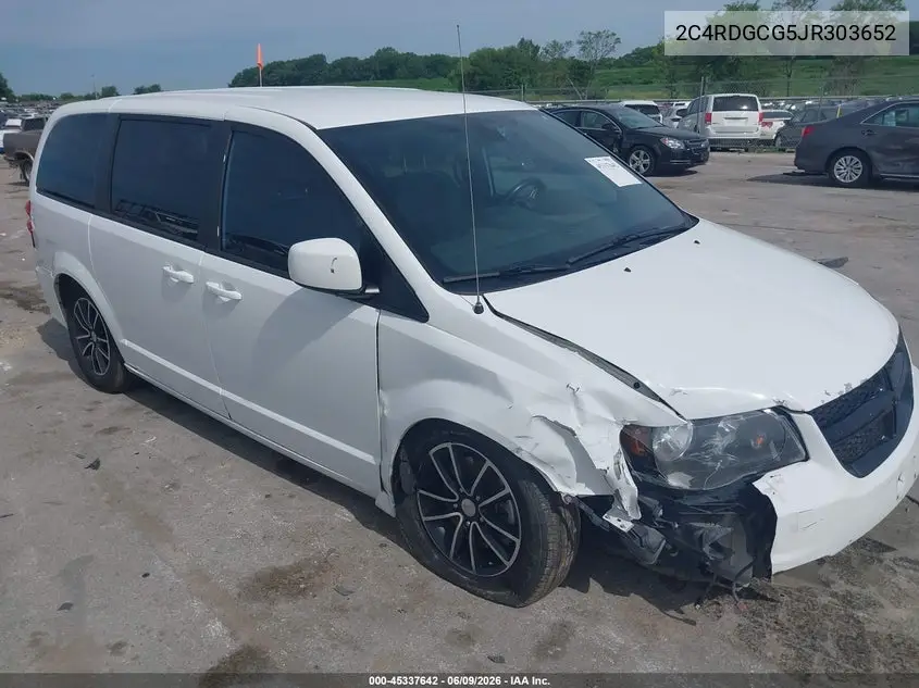 2018 Dodge Grand Caravan Sxt VIN: 2C4RDGCG5JR303652 Lot: 45337642